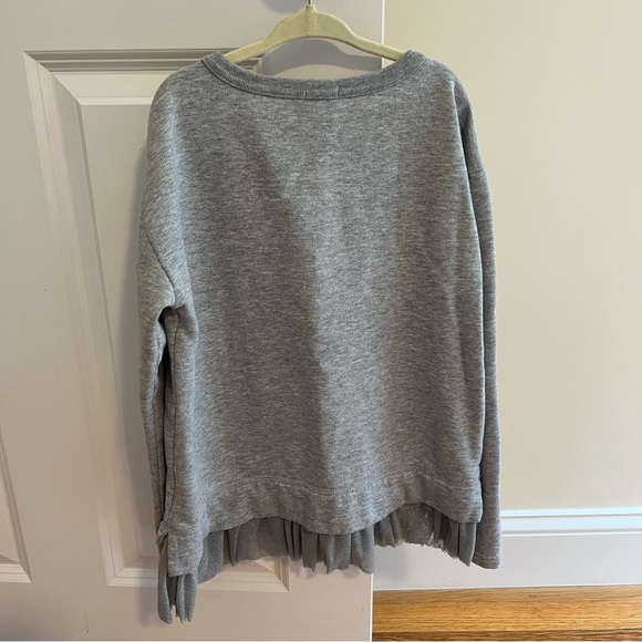 Crewcuts Gray Tulle Sweatshirt Girls Size 10 - Picture 2 of 2
